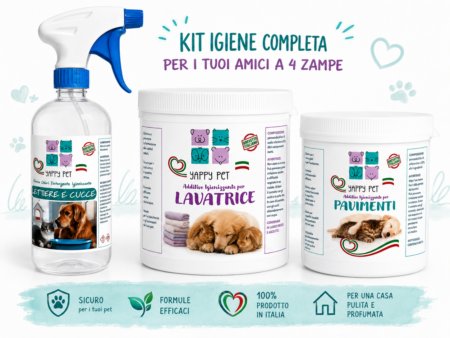 Yappy Pet Kit Igiene Completa